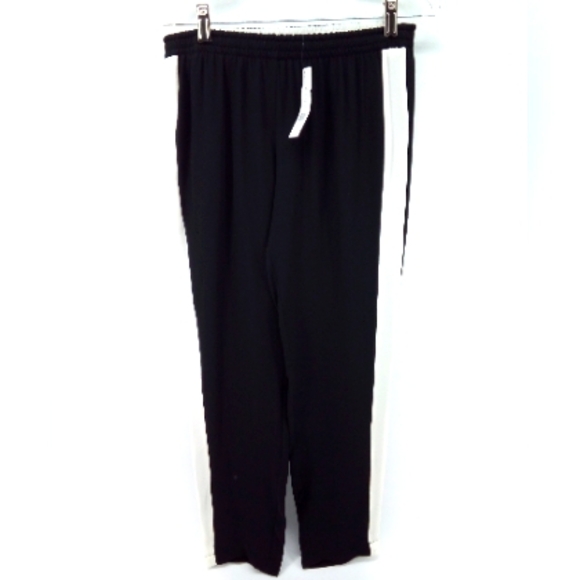 $235 NWT Theory Jesha 100% Silk Tuxedo Sheer Skinny Leg Drawstring Ankle Pants S - Picture 4 of 12
